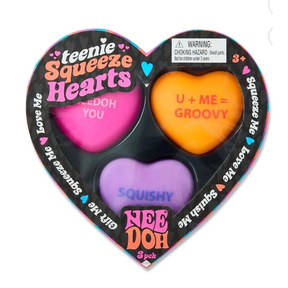 2x SchyIIing Needoh 2026 Heart  Stress Ball Silicone Squeeze Ball Sensory Toy - Picture 2 of 5